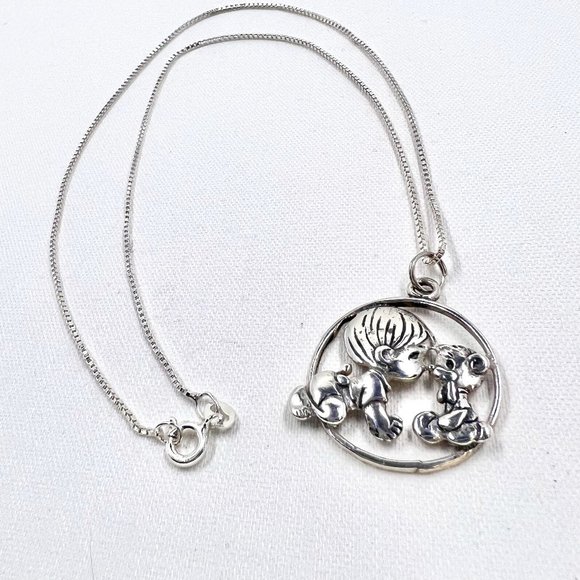 Precious Moments Jewelry - NWT – Precious Moments “You Are Bear-y Special” Sterling Silver 18” Necklace